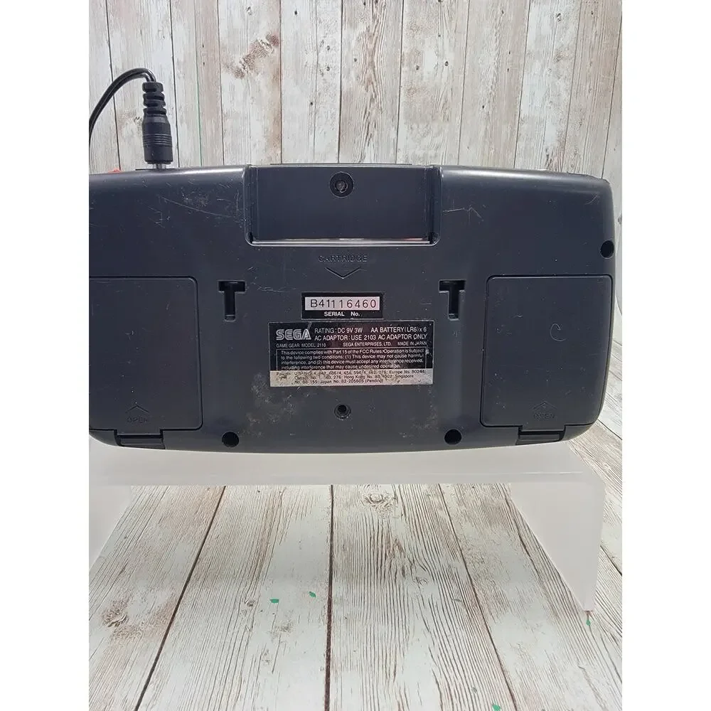 Sega Game Gear Console Power Plug & 2 Games - (For Parts or Repair)